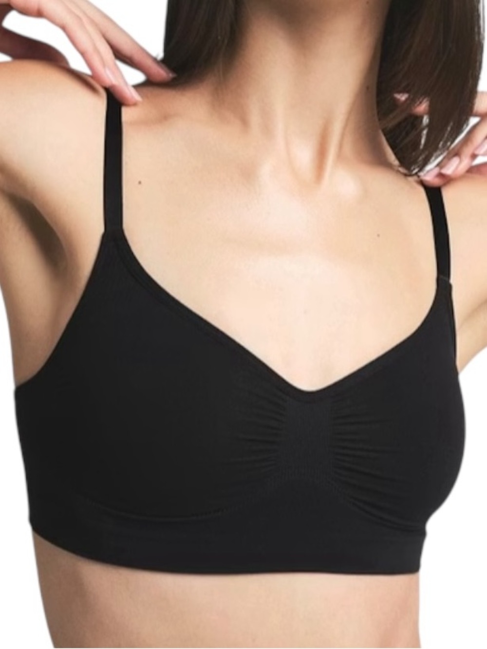 SKIMS Seamless Sculpt Bralette Black Womens S/M NWOT